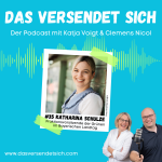 Cover Katharina Schulze. Sie ist zu Gast im Podcast "Das versendet sich" von Katja Voigt & Clemens Nicol