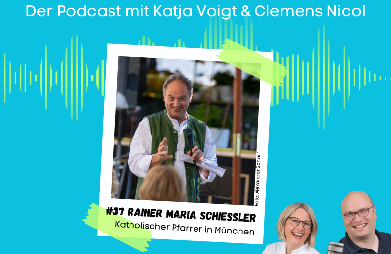Cover Rainer Maria Schießler. Er ist zu Gast im Podcast "Das versendet sich" von Katja Voigt & Clemens Nicol